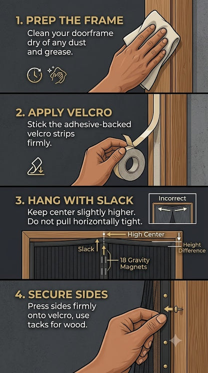 AeroMesh Magnetic Screen Door