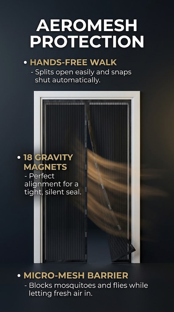 AeroMesh Magnetic Screen Door