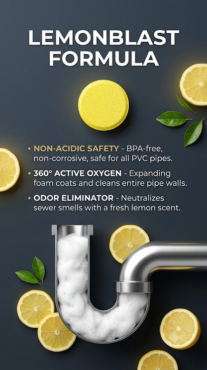 LemonBlast Deep-Foaming Drain Tablets (Pack of 24)