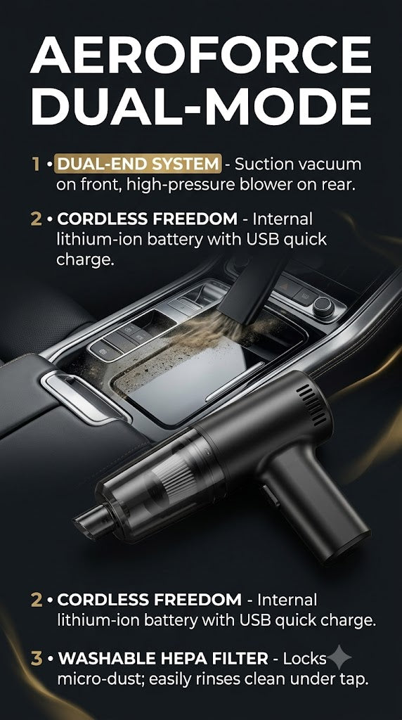 AeroForce 3-in-1 Cordless Mini Vacuum & Blower